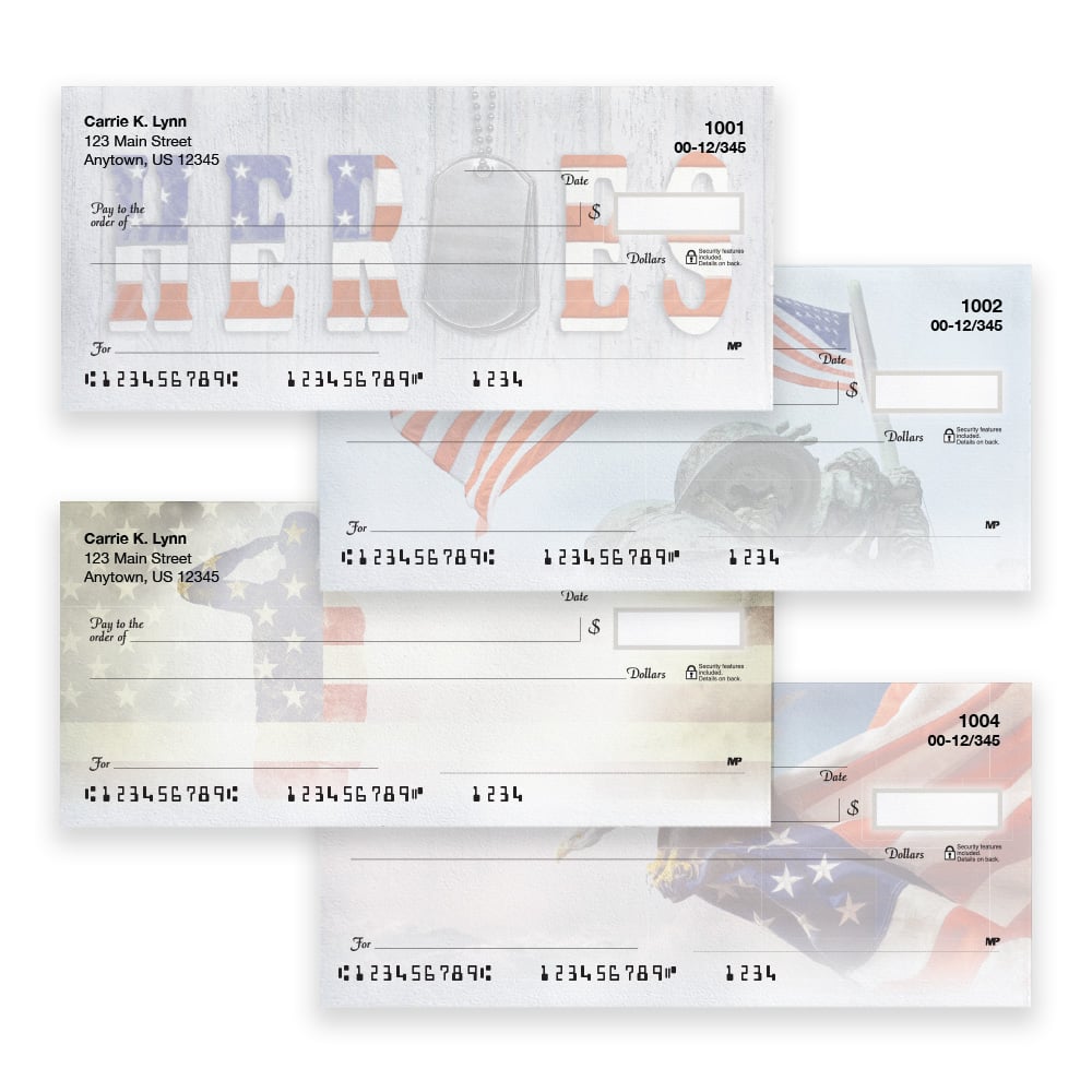 Honoring Our Veterans Four Scene Personal Check - Image 2