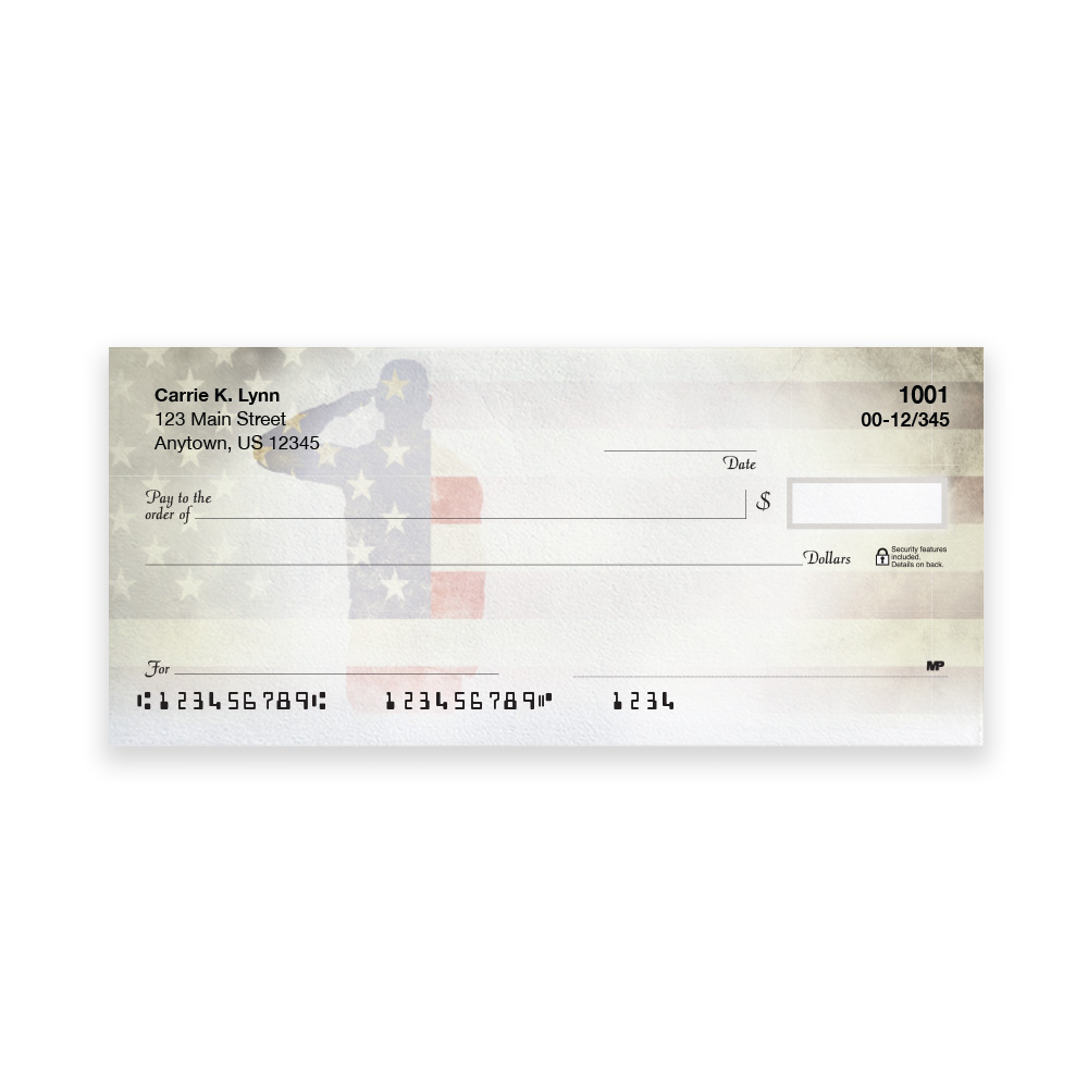 Honoring Our Veterans Four Scene Personal Check - Image 4